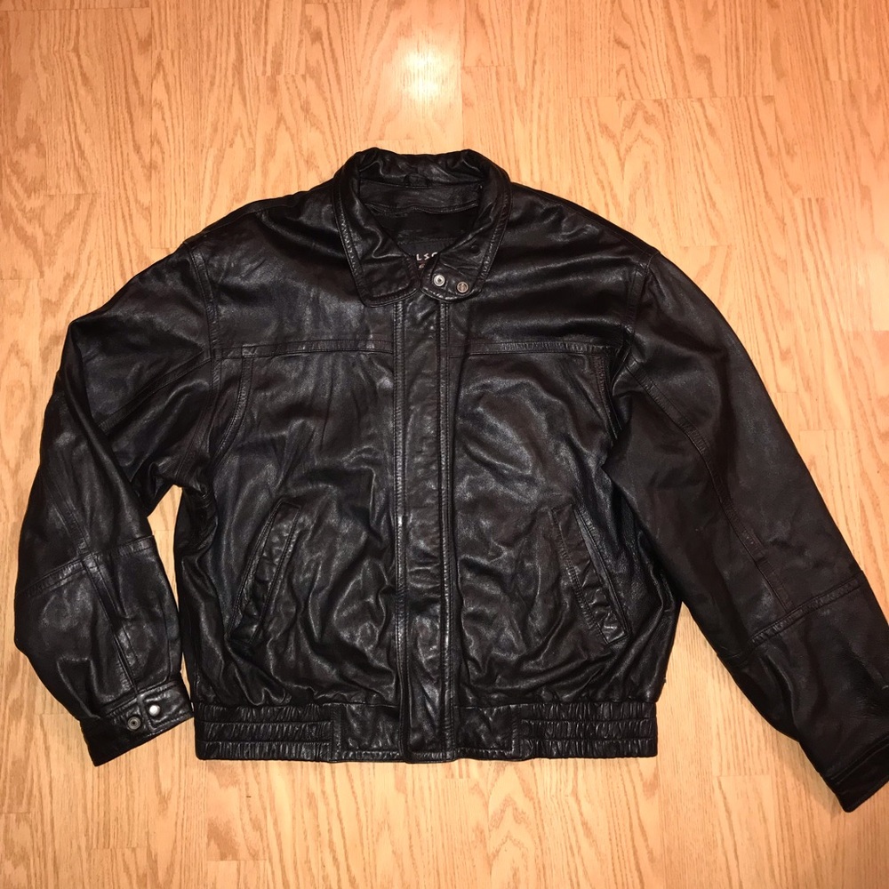 Vintage Genuine Leather Bomber Jacket